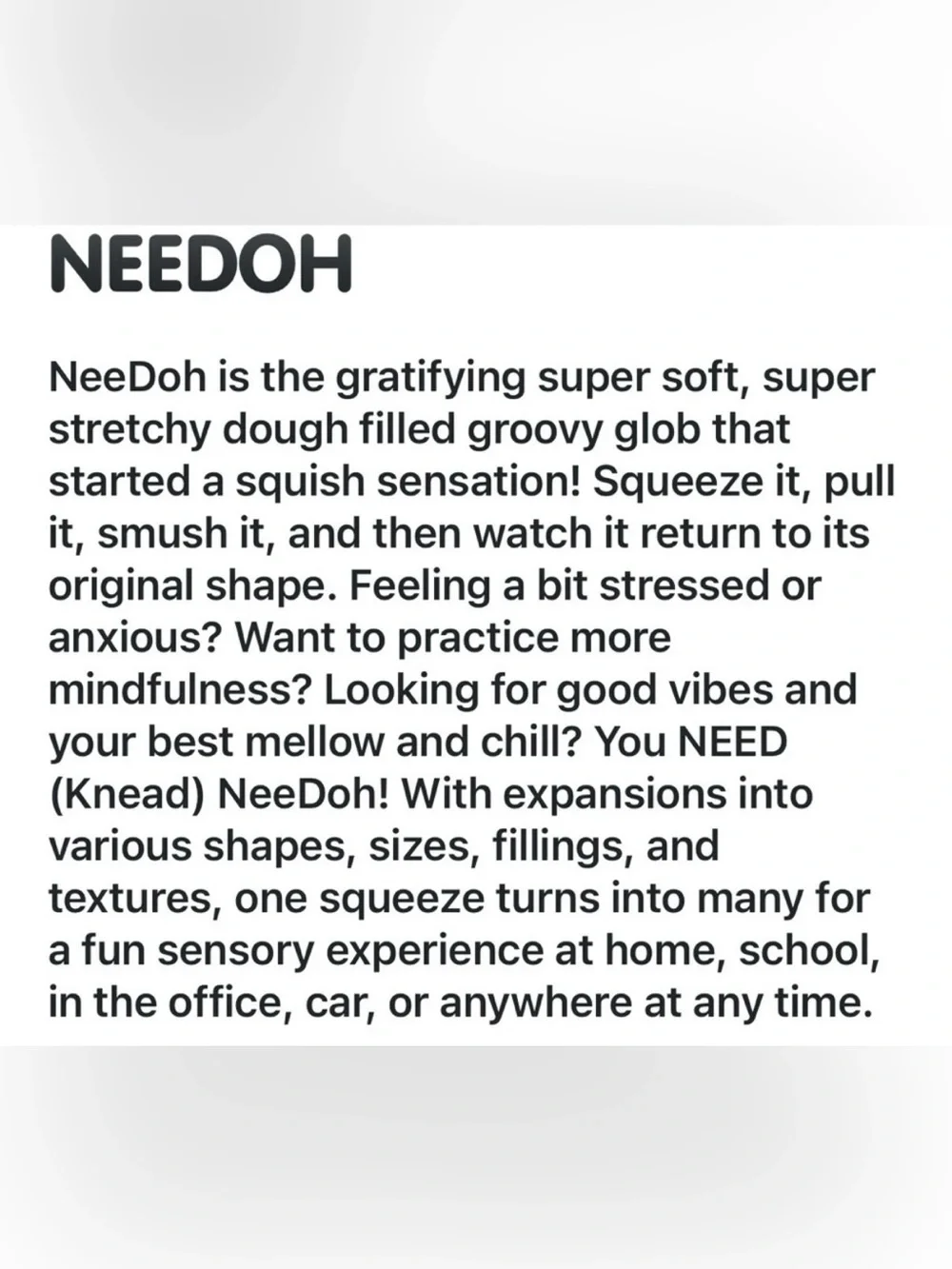 SCHYLLING NEEDOH GROOVY GLOB ORIGINAL PURPLE SQUISH SENSORY TOY. TRENDING!! NIB